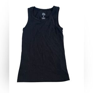 Wonder Nation Black Ribbed Tank Top Size M (7-8) Basic Layering